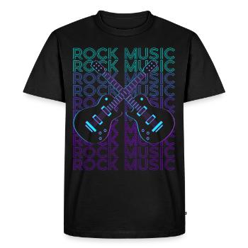Rock Music Rock & Roll Retro - Men's Premium Organic T-Shirt - black - Front - Nico (187cm)