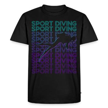 Scuba Diving Scuba Diving Diver Retro - Men's Premium Organic T-Shirt - black - Front - Nico (187cm)