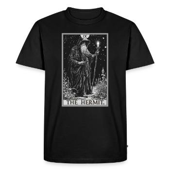 Tarot Card Tarot Card The Hermit The Hermit - Men's Premium Organic T-Shirt - black - Front - Nico (187cm)