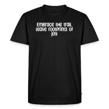 Randonnée - Embrassez le sentier, laissez des empreintes de - T-shirt Premium bio Homme - noir - Devant - Nico (187cm)