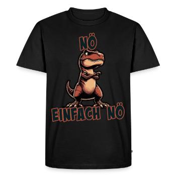 Nö einfach Nö Tyrannosaurus Rex Dino frecher T-Re - T-shirt Premium bio Homme - noir - Devant - Nico (187cm)