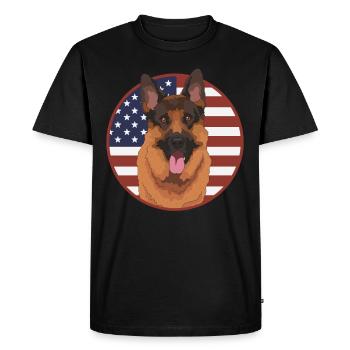 Bergers allemands berger allemand chiens cadeau - T-shirt Premium bio Homme - noir - Devant - Nico (187cm)