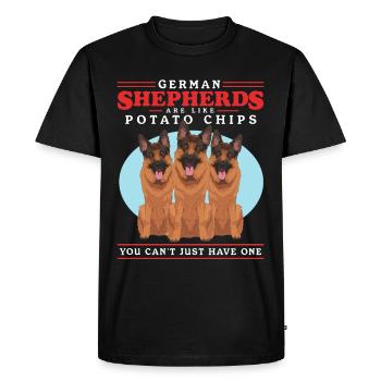 Berger allemand chien berger allemand cadeau - T-shirt Premium bio Homme - noir - Devant - Nico (187cm)