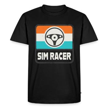 Sim Racer Retro Sim Racing Motorsport Jeux - T-shirt Premium bio Homme - noir - Devant - Nico (187cm)
