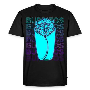Burritos Mexican Food Retro - Men's Premium Organic T-Shirt - black - Front - Nico (187cm)