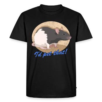 Rat Rat Lover Rat Owner Gift - Men's Premium Organic T-Shirt - black - Front - Nico (187cm)