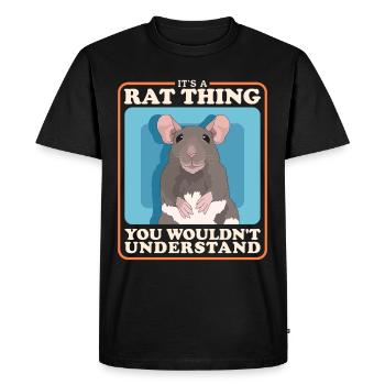 Rats Rat Owner Cute Rat Gift - Men's Premium Organic T-Shirt - black - Front - Nico (187cm)