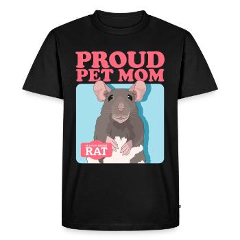 Rats Mom Rat Owner Cute Rat Gift - Men's Premium Organic T-Shirt - black - Front - Nico (187cm)
