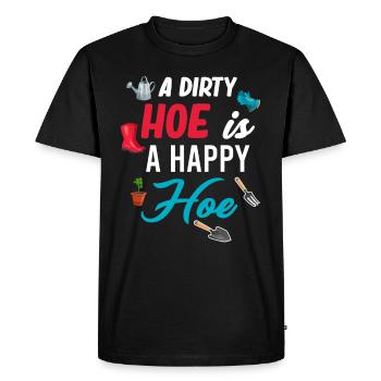 Une houe sale est une houe porte-bonheur - T-shirt Premium bio Homme - noir - Devant - Nico (187cm)