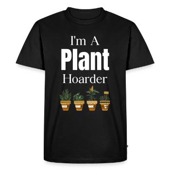 Je suis collectionneur de plantes, jardinier horticole, - T-shirt Premium bio Homme - noir - Devant - Nico (187cm)