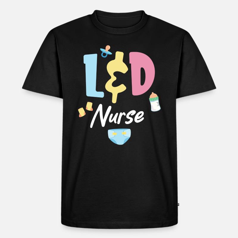 L&d Krankenschwester Krankenschwester - Männer Premium Bio T-Shirt - Schwarz