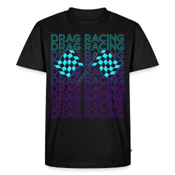 Course de dragsters Course de dragsters Racer Rétro - T-shirt Premium bio Homme - noir - Devant - Nico (187cm)