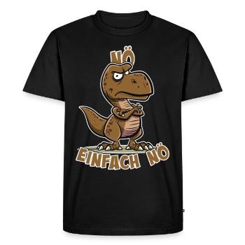 Nö einfach Nö Tyrannosaurus Rex Dino frecher T-Re - T-shirt Premium bio Homme - noir - Devant - Nico (187cm)