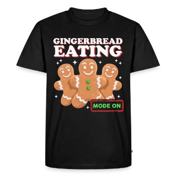 Gingerbread Men Gingerbread Gingerbread Man Gift - Men's Premium Organic T-Shirt - black - Front - Nico (187cm)