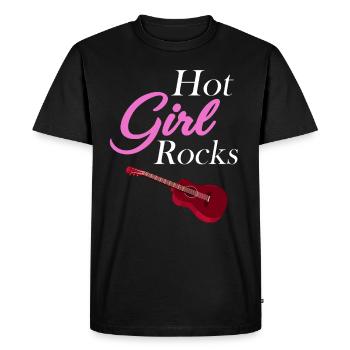 Hot Girl Rocks Guitariste, Musicien, - T-shirt Premium bio Homme - noir - Devant - Nico (187cm)