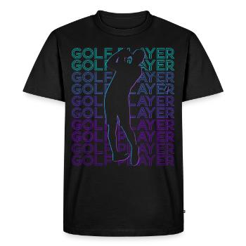 Golfeur Golfeur Golfeur Rétro - T-shirt Premium bio Homme - noir - Devant - Nico (187cm)