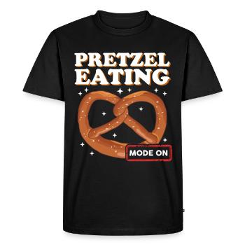 Pretzel Funny Pretzels Pretzel Lover Gift - Men's Premium Organic T-Shirt - black - Front - Nico (187cm)