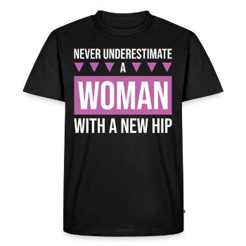 Hip Replacement Surgery Arthroplasty - Men's Premium Organic T-Shirt - black - Front - Nico (187cm)