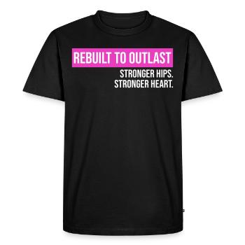 Hip Replacement Surgery Arthroplasty - Men's Premium Organic T-Shirt - black - Front - Nico (187cm)
