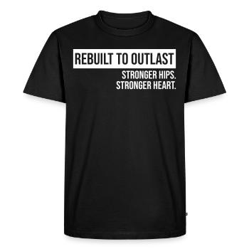 Hip Replacement Surgery Arthroplasty - Men's Premium Organic T-Shirt - black - Front - Nico (187cm)
