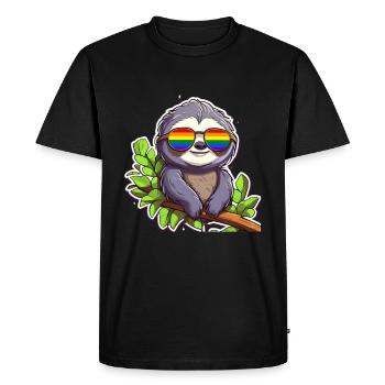 LGBTQ - Männer Premium Bio T-Shirt - Schwarz - Vorne - Nico (187cm)