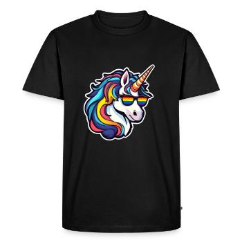 Mois de la fierté LGBTQ - T-shirt Premium bio Homme - noir - Devant - Nico (187cm)