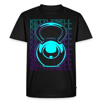 Kettlebell Lifting Workout Gym Retro - T-shirt Premium bio Homme - noir - Devant - Nico (187cm)