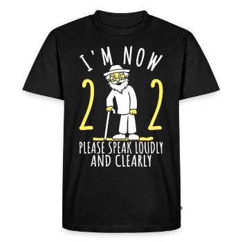 22e anniversaire 22er 22e J’ai 22 ans maintenant - T-shirt Premium bio Homme - noir - Devant - Nico (187cm)