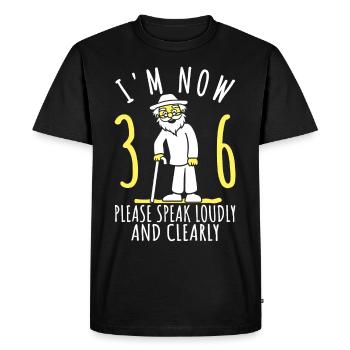 36e anniversaire 36e 36e J’ai maintenant 36 ans - T-shirt Premium bio Homme - noir - Devant - Nico (187cm)