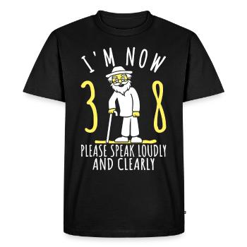38th Birthday 38th 38th I'm 38th Now I'm 38 Years Old - Men's Premium Organic T-Shirt - black - Front - Nico (187cm)