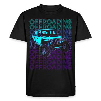 Tout-terrain Tout-terrain Dirt Race VTT Quad Rétro - T-shirt Premium bio Homme - noir - Devant - Nico (187cm)