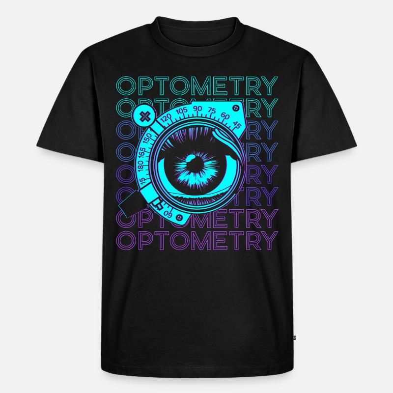 Optometrie Optometristen Optiker Retro - Männer Premium Bio T-Shirt - Schwarz