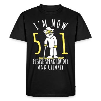 51st birthday 51st 51st I am now 51 years old - Men's Premium Organic T-Shirt - black - Front - Nico (187cm)