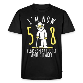 58th birthday 58th 58th I am now 58 years old - Men's Premium Organic T-Shirt - black - Front - Nico (187cm)