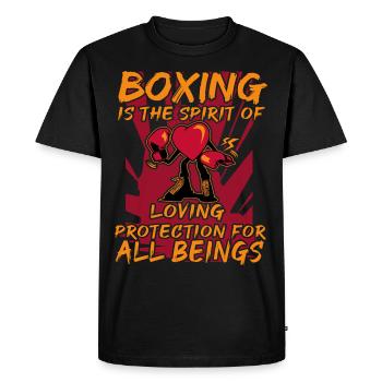 Boxing - Men's Premium Organic T-Shirt - black - Front - Nico (187cm)