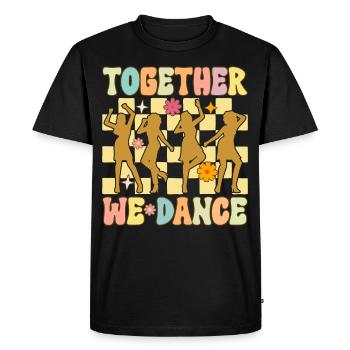 Ensemble, nous dansons Groovy Ballet Danse Danseuse Bal - T-shirt Premium bio Homme - noir - Devant - Nico (187cm)