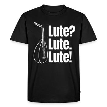 Luth? Luth. Luth! Musicien à cordes Mandoliniste - T-shirt Premium bio Homme - noir - Devant - Nico (187cm)