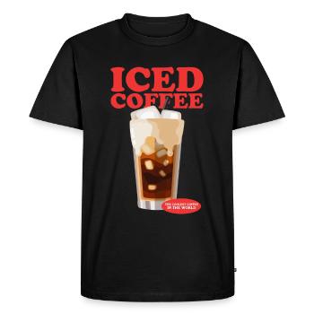 Iced Coffee Coffee Lover Iced Coffee Gift - Men's Premium Organic T-Shirt - black - Front - Nico (187cm)