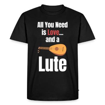 Tout ce dont vous avez besoin, c’est d’amour et d’un - T-shirt Premium bio Homme - noir - Devant - Nico (187cm)