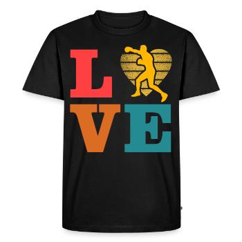 Boxe - T-shirt Premium bio Homme - noir - Devant - Nico (187cm)