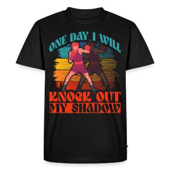 One day I will knock out my Shadow - Men's Premium Organic T-Shirt - black - Front - Nico (187cm)