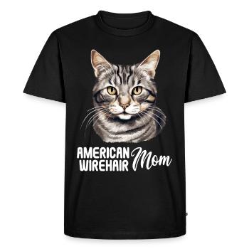 Chat Chats American Wirehair - T-shirt Premium bio Homme - noir - Devant - Nico (187cm)