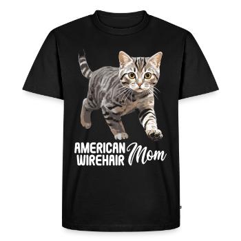 Chat Chats American Wirehair - T-shirt Premium bio Homme - noir - Devant - Nico (187cm)