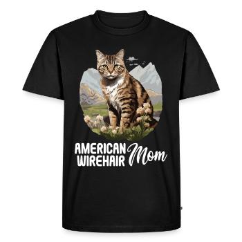 Chat Chats American Wirehair - T-shirt Premium bio Homme - noir - Devant - Nico (187cm)