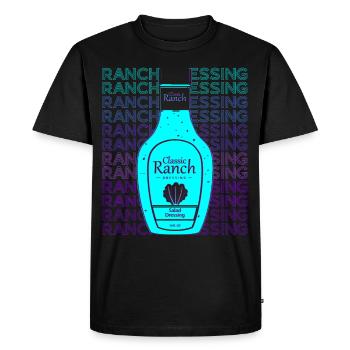 Vinaigrette ranch Vinaigrette Sauce Assaisonnement Sauce Rétro - T-shirt Premium bio Homme - noir - Devant - Nico (187cm)