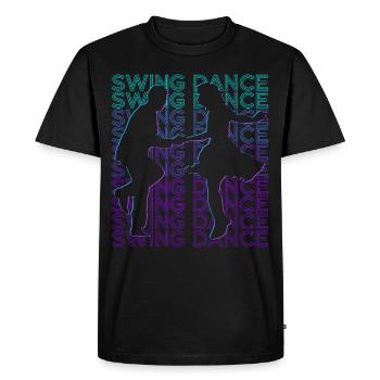 Swing Dance Dancing Swing Dancer Retro - Men's Premium Organic T-Shirt - black - Front - Nico (187cm)