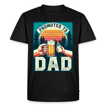 Expectant Dad loading Future Dad - Men's Premium Organic T-Shirt - black - Front - Nico (187cm)