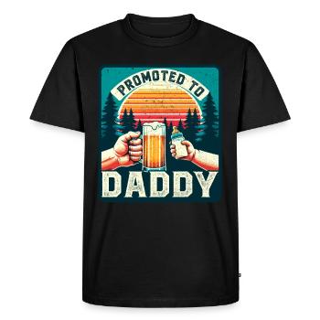 Expectant Dad loading Future Dad - Men's Premium Organic T-Shirt - black - Front - Nico (187cm)