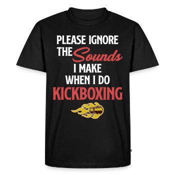 Please ignore the noises I'm making - Men's Premium Organic T-Shirt - black - Front - Nico (187cm)