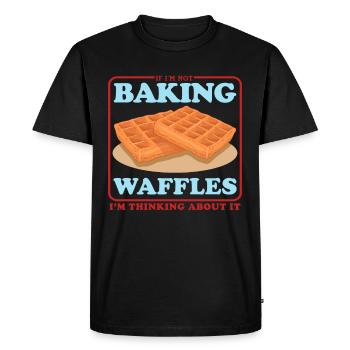 Gaufres Gaufre Gaufre Cadeau d’amant - T-shirt Premium bio Homme - noir - Devant - Nico (187cm)